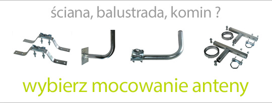 Wybierz mocowanie anteny - uchwyt, maszt