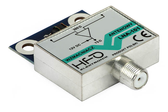 Wzmacniacz antenowy dopuszkowy LNA-101 15dB ekranowany